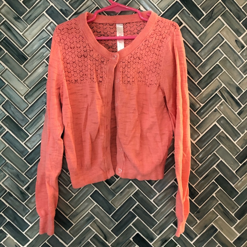 Girls Cherokee Lightweight Sweater, M 7/8 Coral